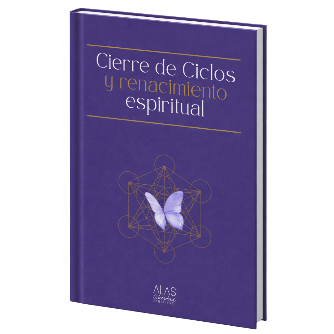 Portada morada de la guía Cierre de ciclos y renacimiento espiritual
